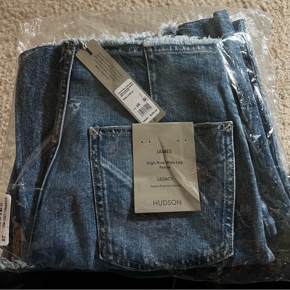 Hudson James High-Rise Wide Leg Petite Jeans 28P - Picture 1 of 6